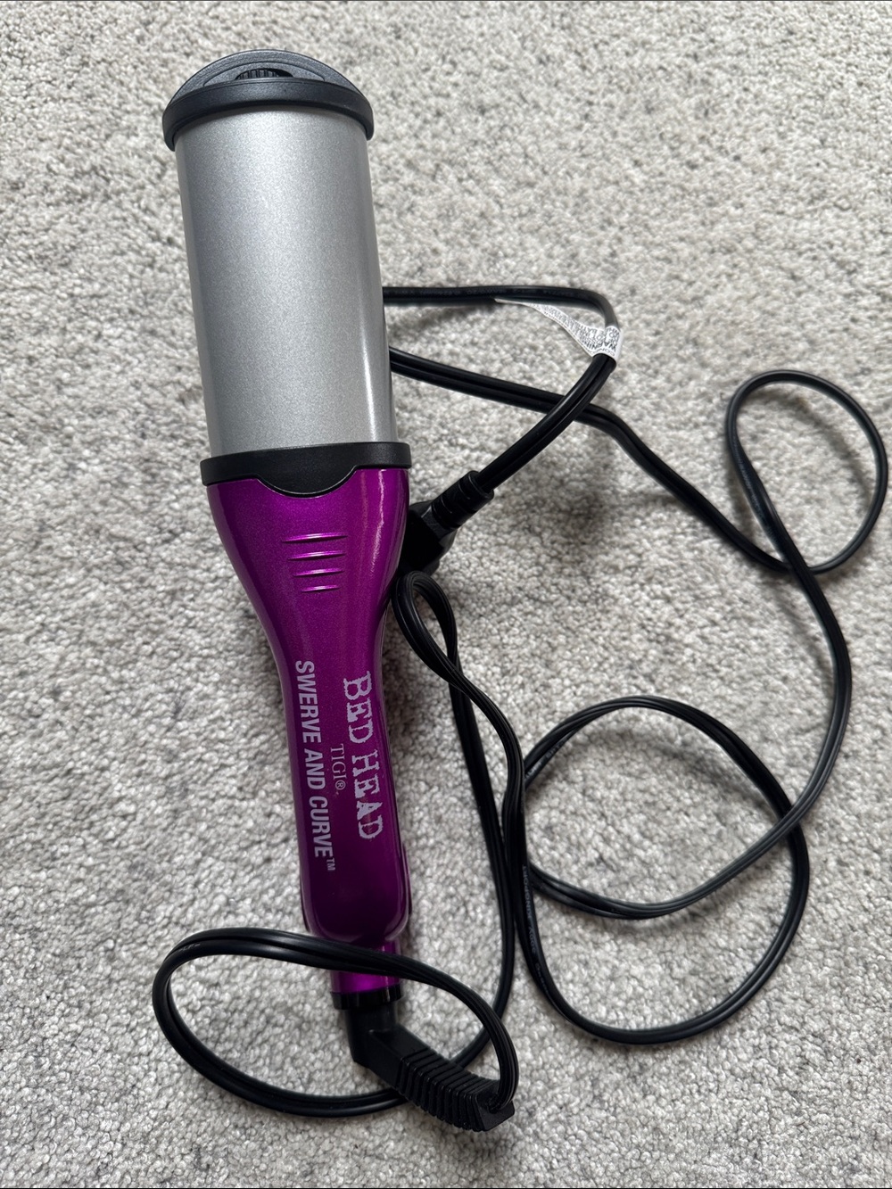 Bed Head Swerve and Curve Curling Iron - Purple and Silver